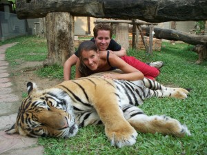 Ruth and Paul at Tiger Kingdom