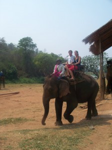 Paul and Ruth Elephant Riding