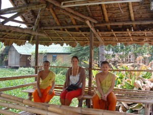 Talking with two Buddhist Novices