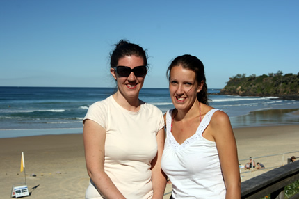 Ruth and Leah at the Sunshine Coast