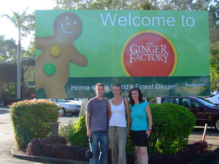 Outside the ginger factory