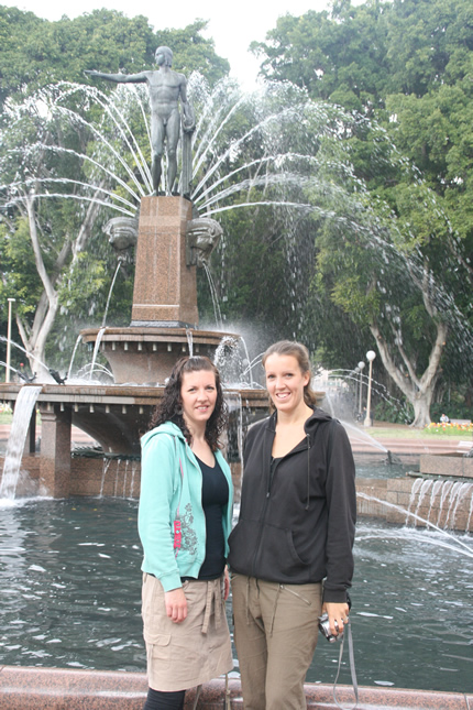 Leah and Ruth-Fountain in Hyde Park