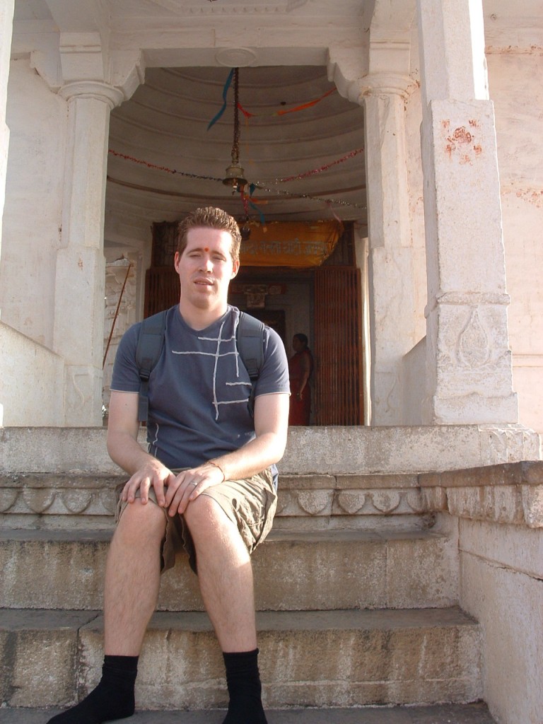 Paul outside the Monkey Temple
