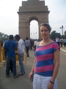 Ruth infront of India Gate