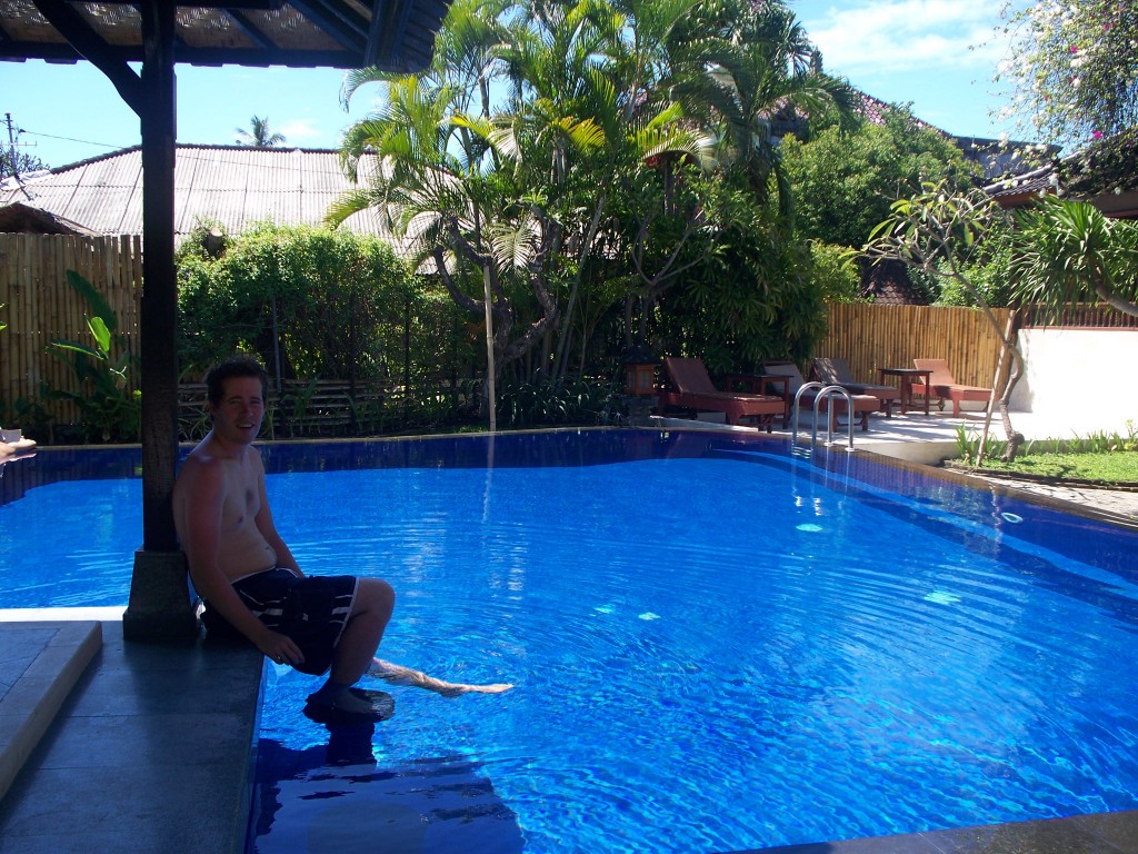 Paul by the pool
