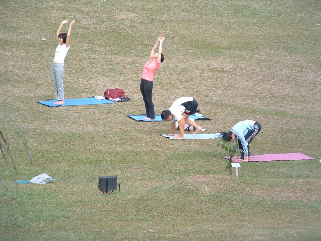Yoga in the park