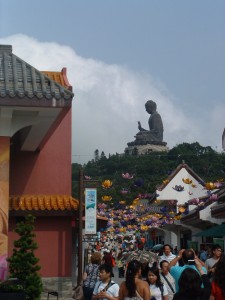 View of the Giant Buddha from the village