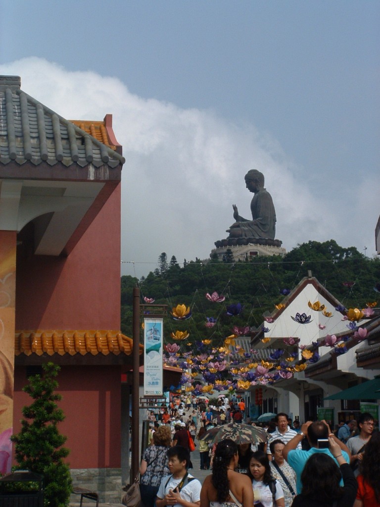 View of the Giant Buddha from the village