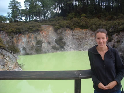 Ruth outside-Devils Bath-Green colour is caused by Colloidal Sulphur